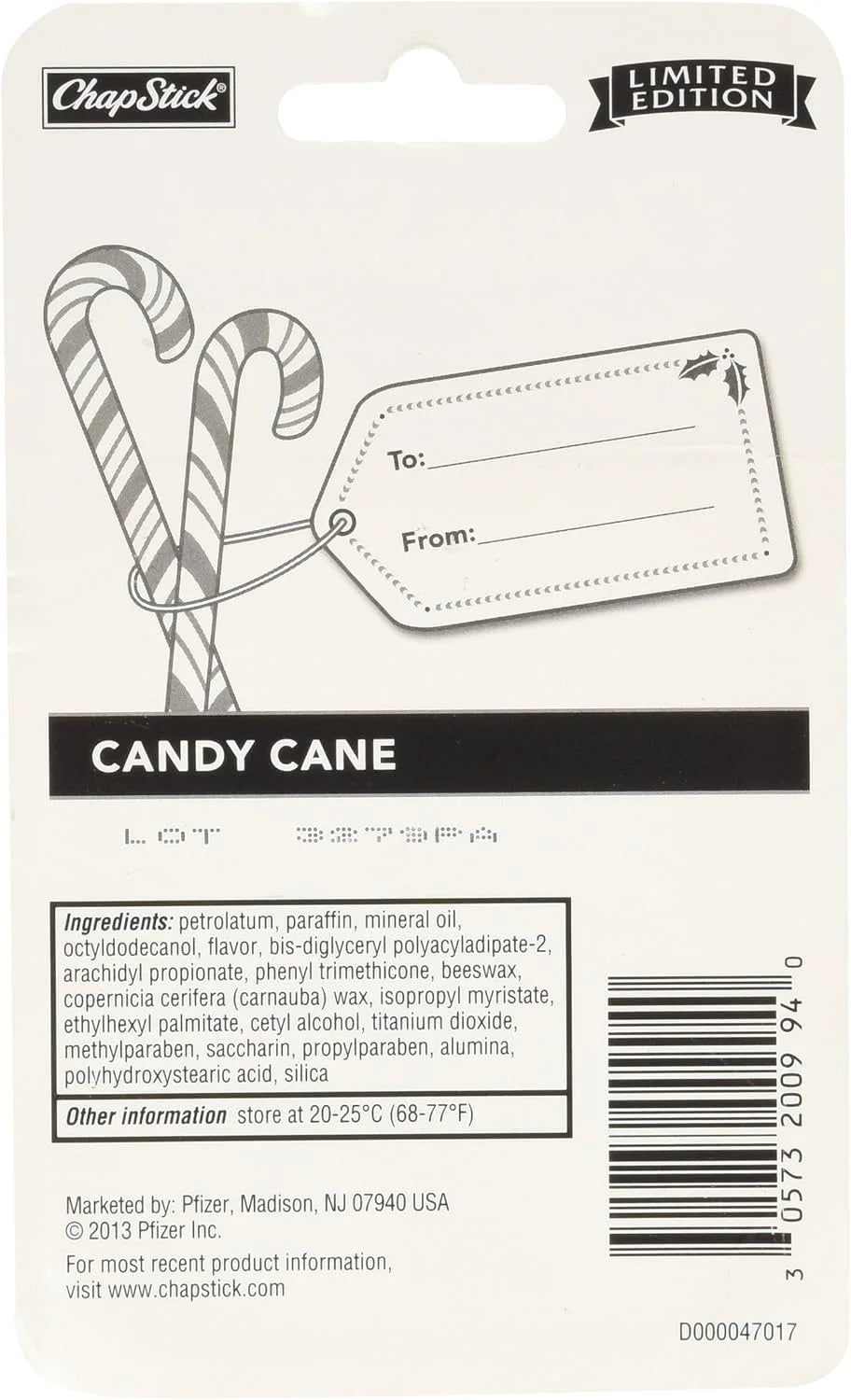 Chapstick Limited Edition Candy Cane a Pack of 3