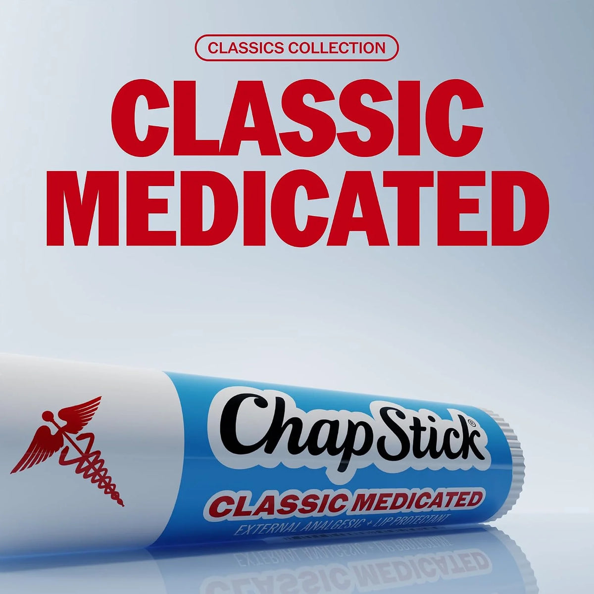 Chapstick ChapStick Classic Lip Balm Skin Protectant Bulk, 12 Count, Medicated Flavor, 0.15 Ounce
