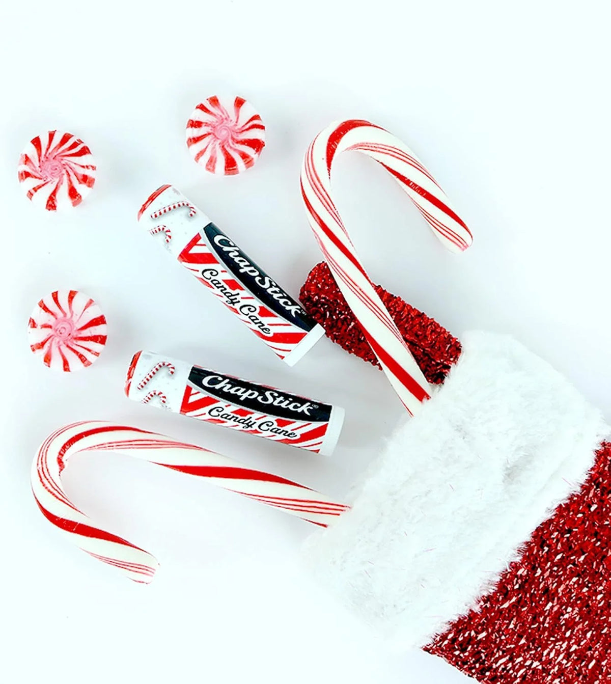 ChapStick Lip Balm, Candy Cane 3-Pack, 0.15 Oz Ea