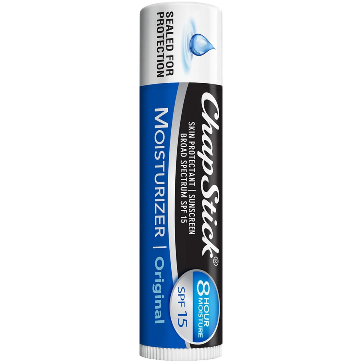 ChapStick Moisturizer 2-in-1 Lipcare SPF 15, Original – Sunscreen Lip Balm with Aloe Vera and Vitamin E, 0.15 Oz Ea