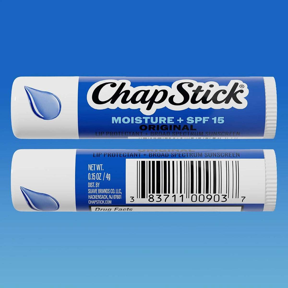 ChapStick Moisturizer 2-in-1 Lipcare SPF 15, Original, 36-Pack – 8-Hour Sunscreen Lip Balm with Aloe Vera and Vitamin E, 0.15 Oz Ea