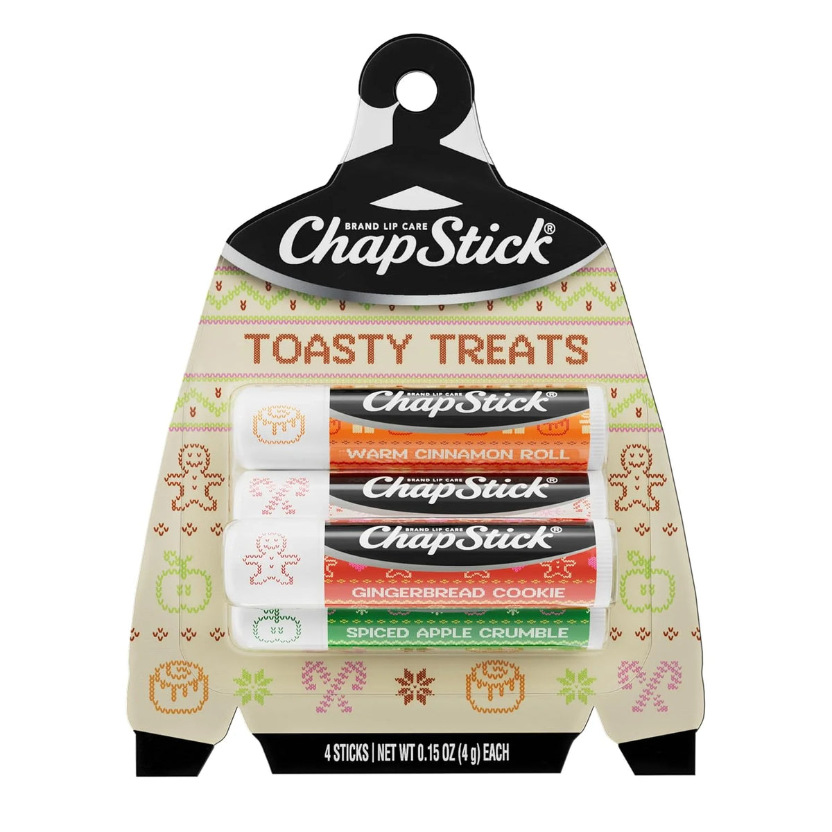 ChapStick Toasty Treats Holiday Flavored Lip Balm Variety Gift Set, 4-Pack
