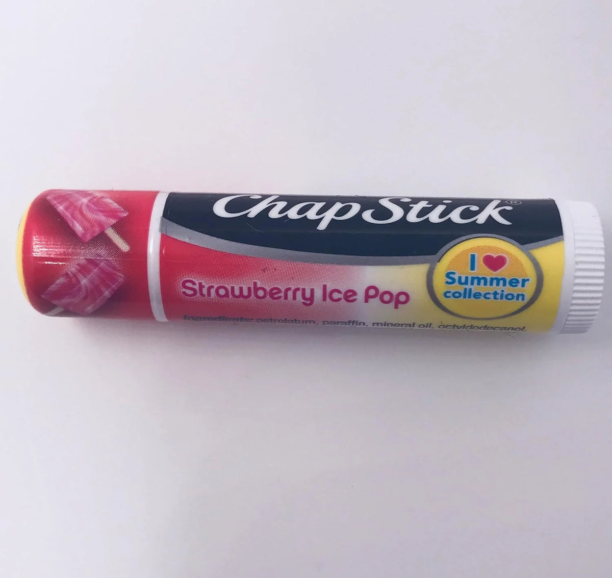 Chap Stick Lip Balm Strawberry Ice Pop , 1 Lip Balm Limited Edition