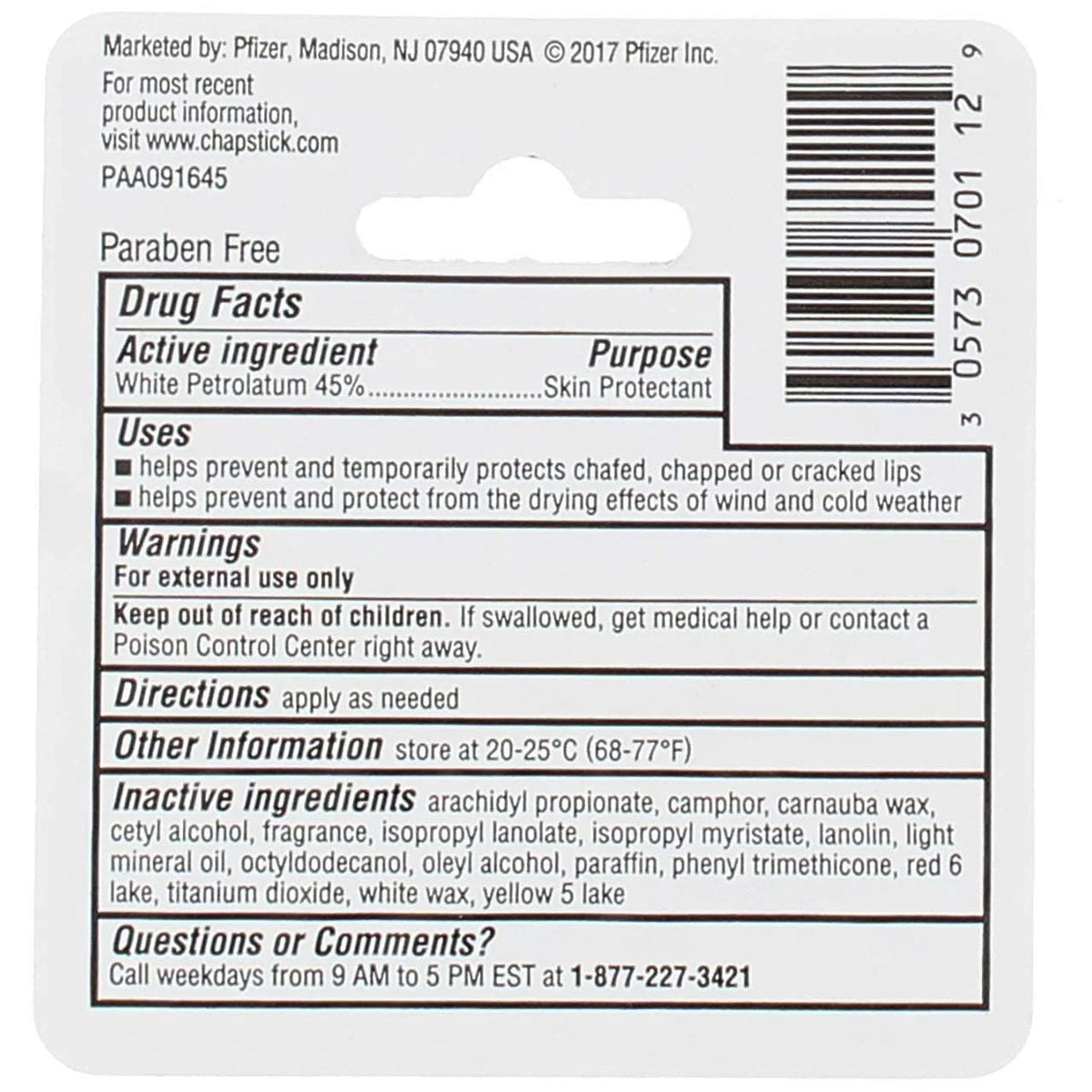 ChapStick Classic Original Lip Balm, 0.15 oz (Pack of 4)