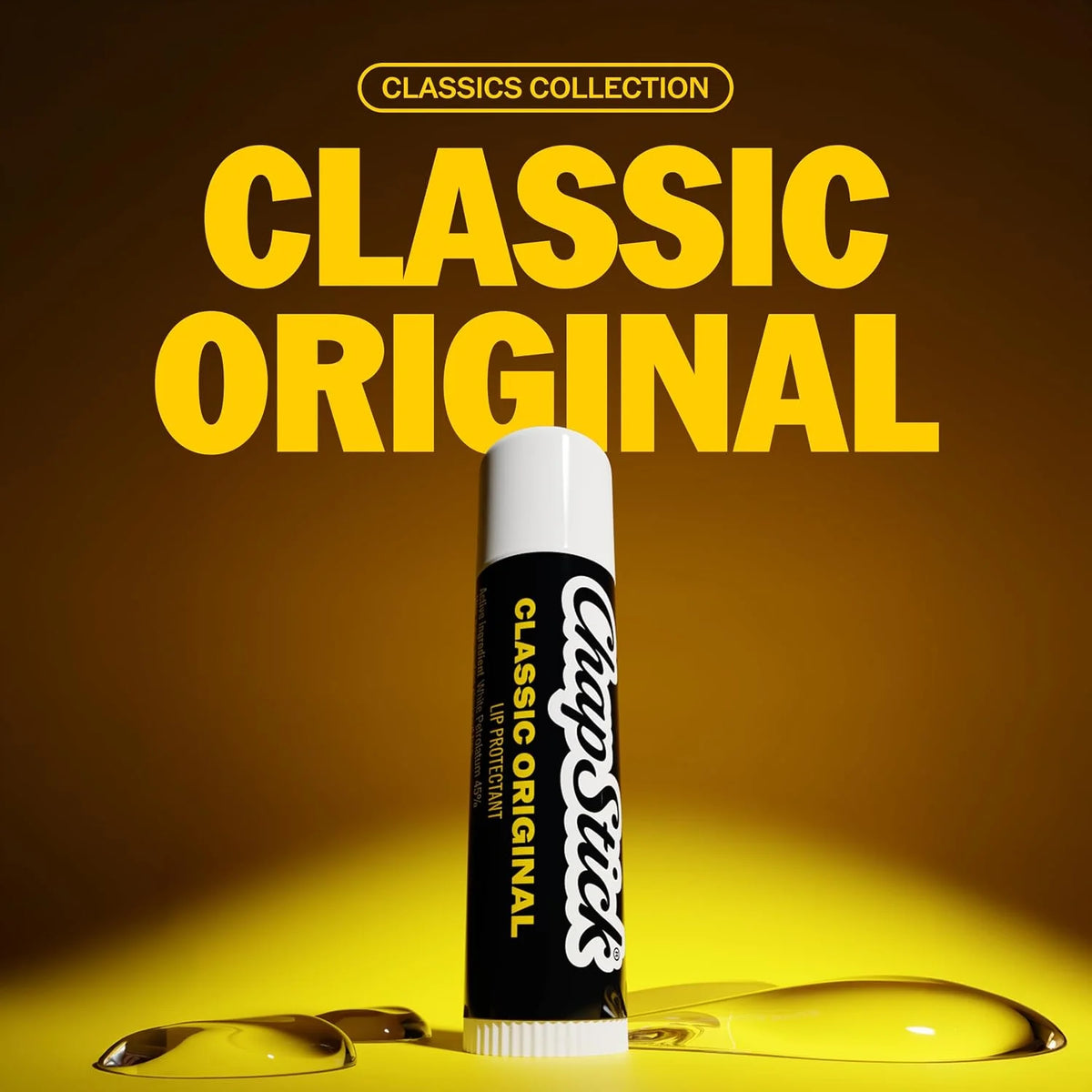 ChapStick Classic Original, Lip Protectant, 4-Count Pack, 0.15 oz Each (Pack of 2)